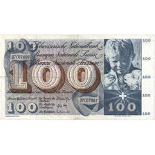 Banknot, Szwajcaria, 100 Franken, 1973, 1973-03-07, KM:49o, VF(30-35)