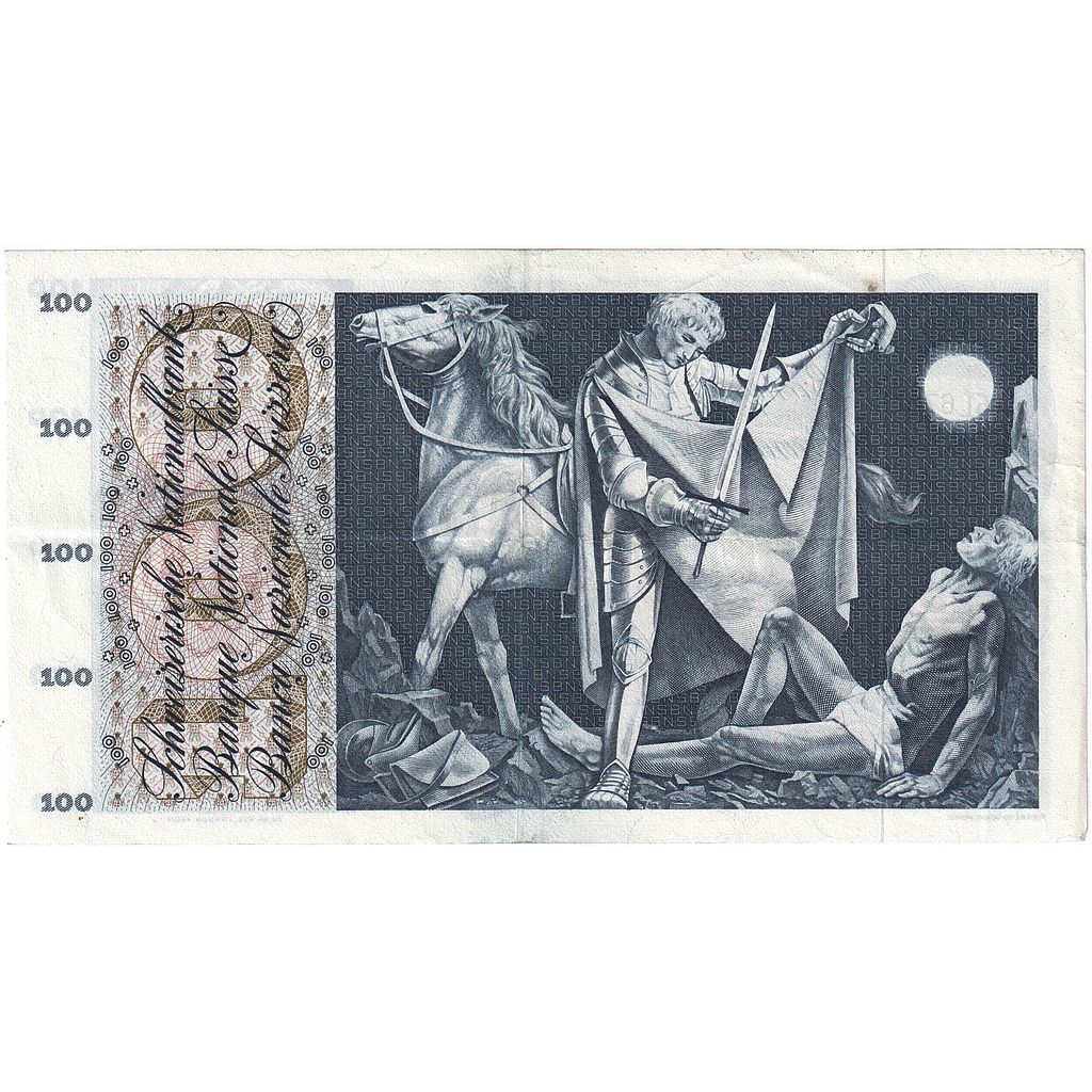 Billet, Suisse, 100 Franken, 1972, 1972-01-24, KM:49n, TTB