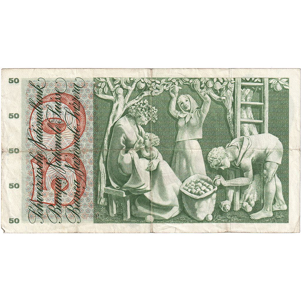 Banconote, Svizzera, 50 Franken, 1973, 1973-03-07, KM:48m, MB