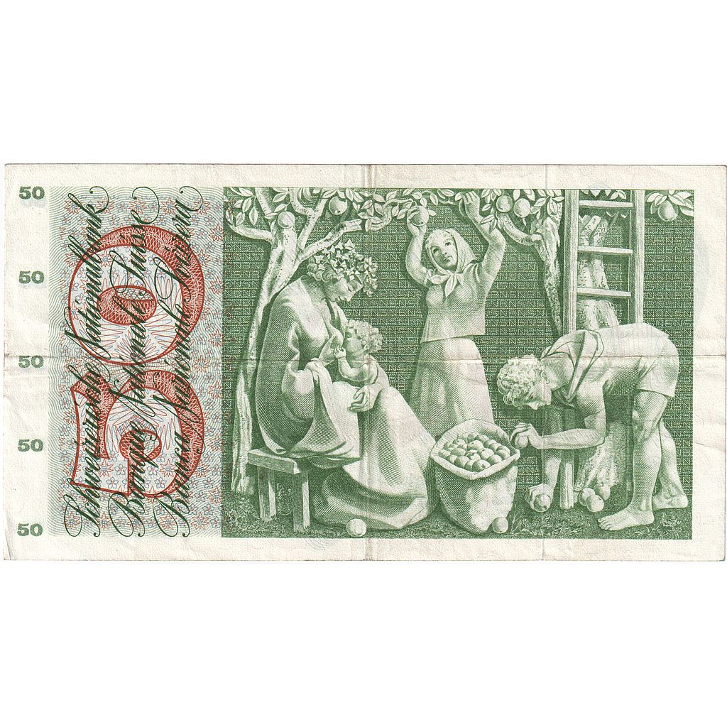 Banknote, Switzerland, 50 Franken, 1974, 1974-02-07, KM:48n, VF(30-35)