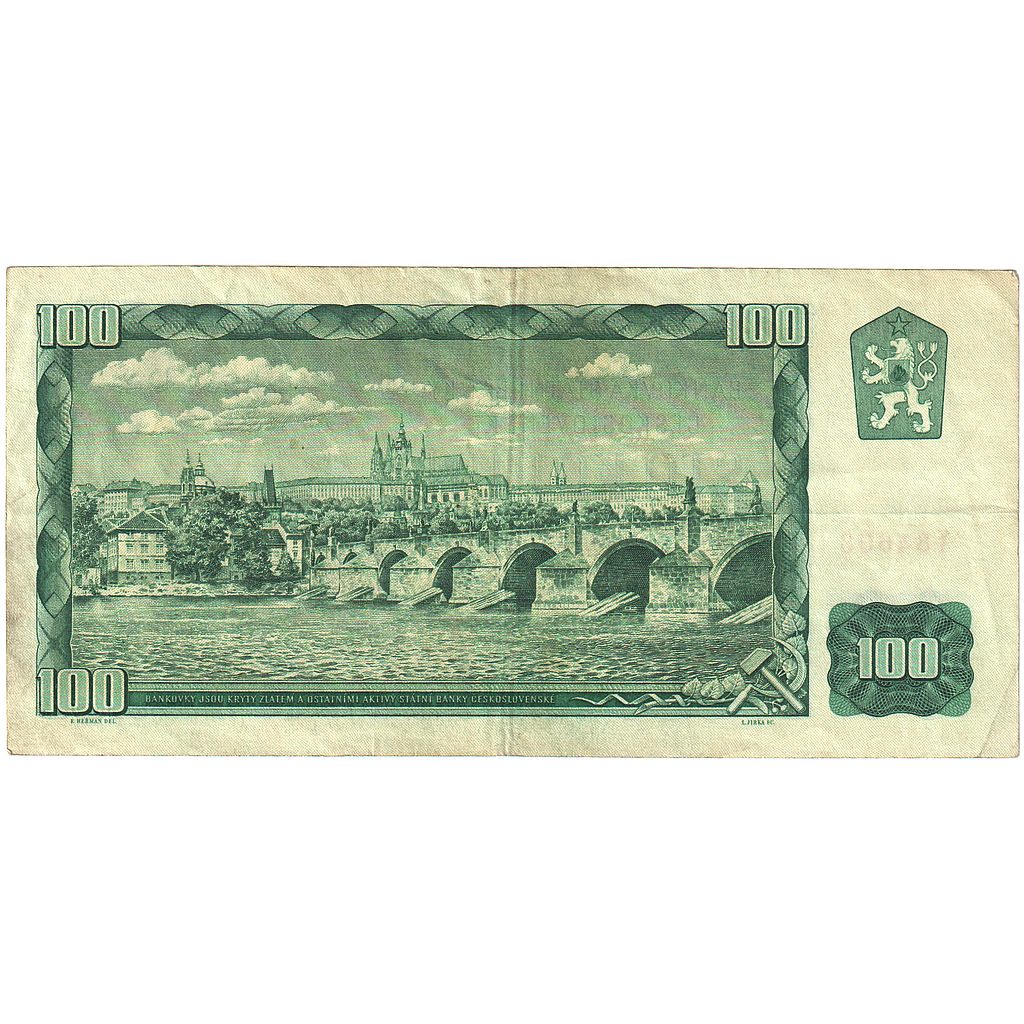 Geldschein, Tschechoslowakei, 100 Korun, 1961, KM:91c, SS