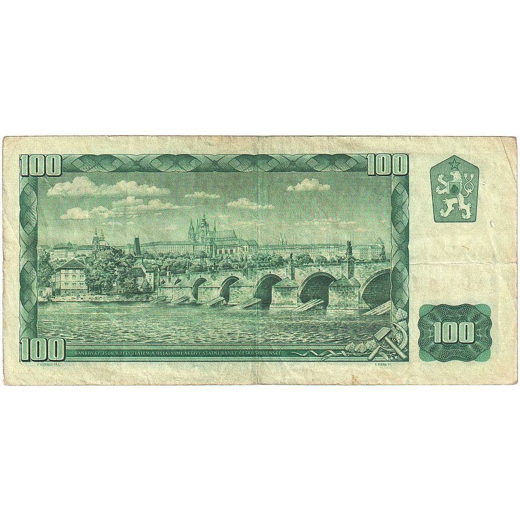 Geldschein, Tschechoslowakei, 100 Korun, 1961, KM:91c, S+