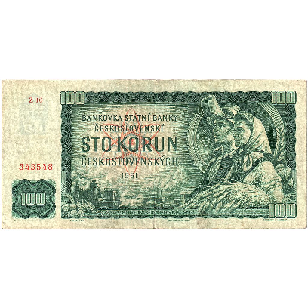 Banknote, Czechoslovakia, 100 Korun, 1961, KM:91c, VF(30-35)