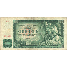 Geldschein, Tschechoslowakei, 100 Korun, 1961, KM:91c, S+