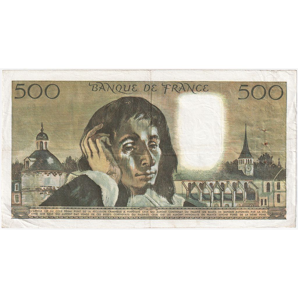France, 500 Francs, Pascal, 1972, W.29, TTB, Fayette:71.8, KM:156b