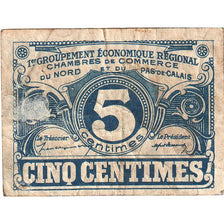 Frankrijk, NORD-PAS DE CALAIS, 5 Centimes, TB, Pirot:94-1