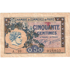 Francia, 50 Centimes, PIROT 97.31, 1922, A.10, PARIS, BB