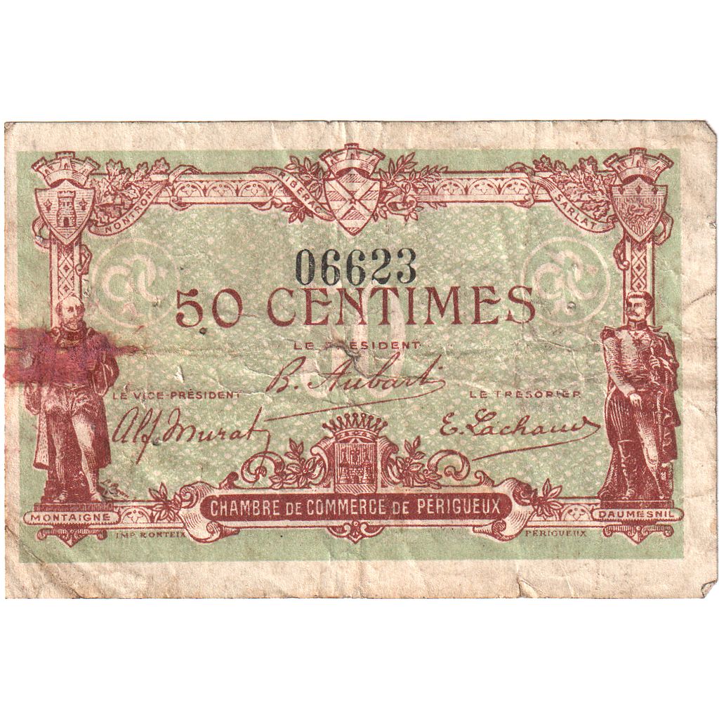 Francia, 50 Centimes, 06623, Périgueux, MB
