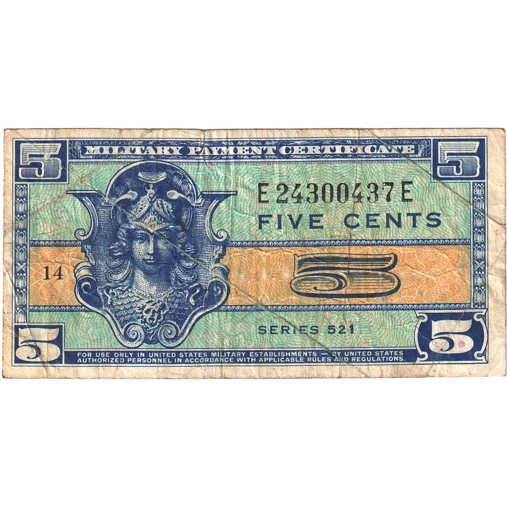 Biljet, Verenigde Staten, 5 Cents, Undated (1954), KM:M29a, TB