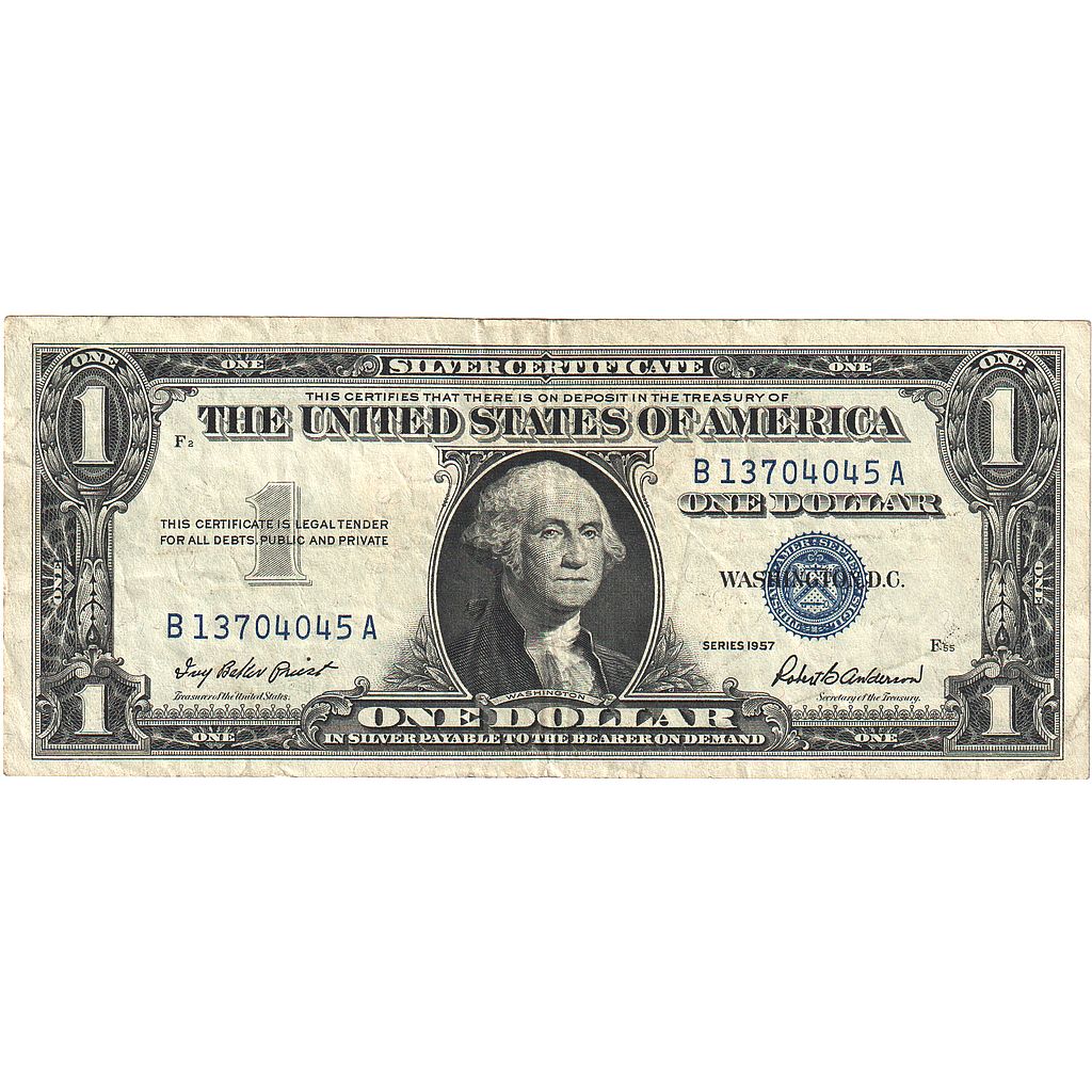 Nota, Estados Unidos da América, 1 Dollar, 1957, EF(40-45)