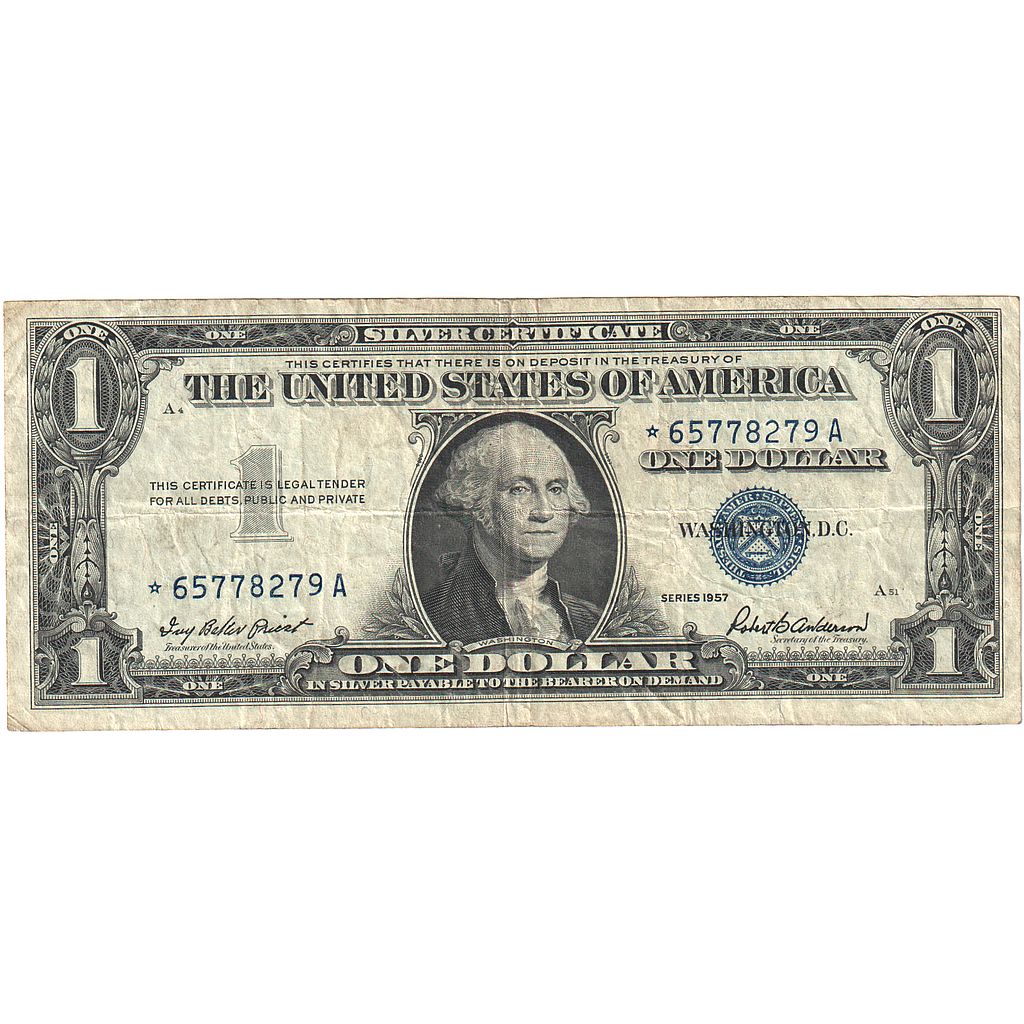 Banconote, Stati Uniti, 1 Dollar, 1957, BB