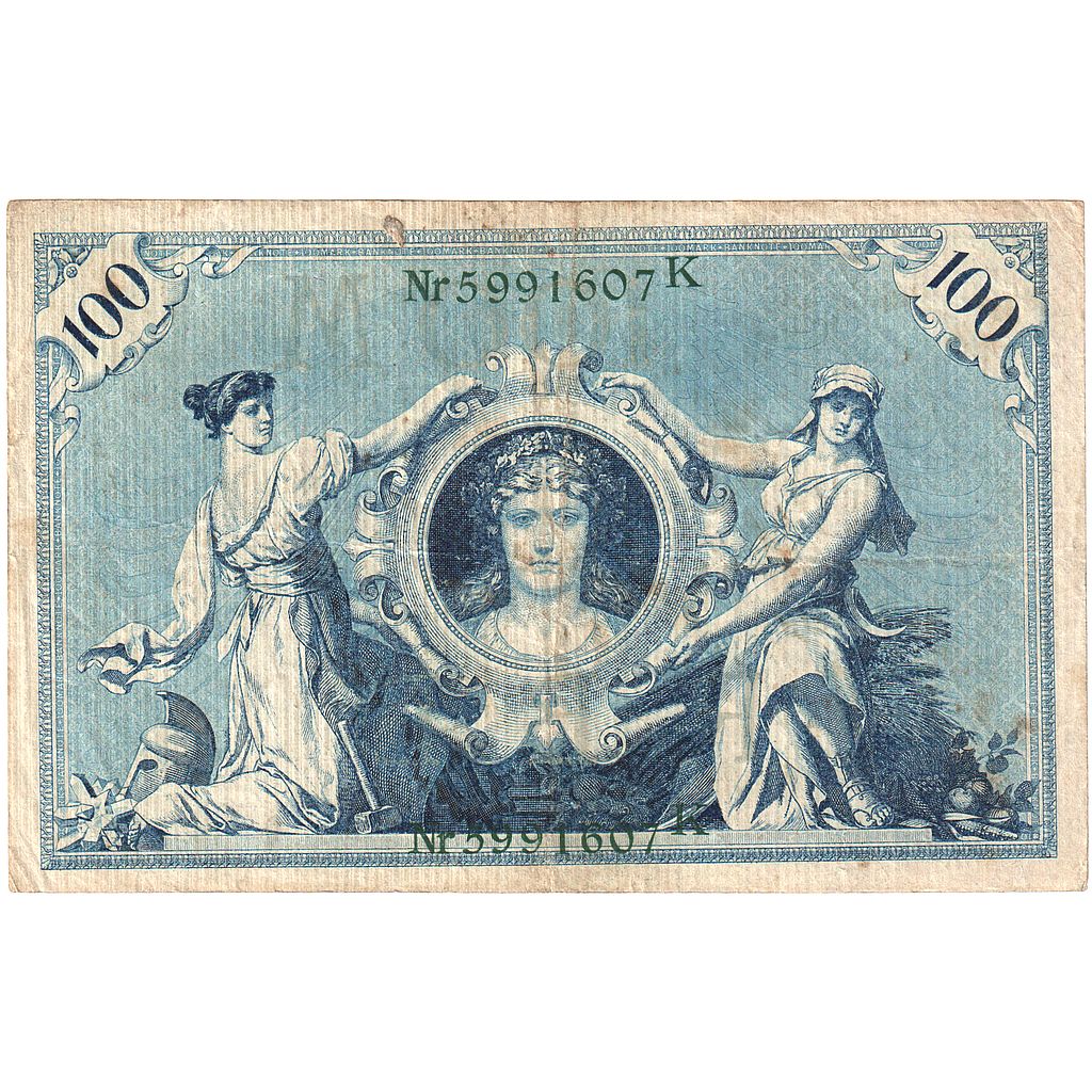 Banknot, Niemcy, 100 Mark, 1908, 1908-02-07, KM:33a, AU(55-58)