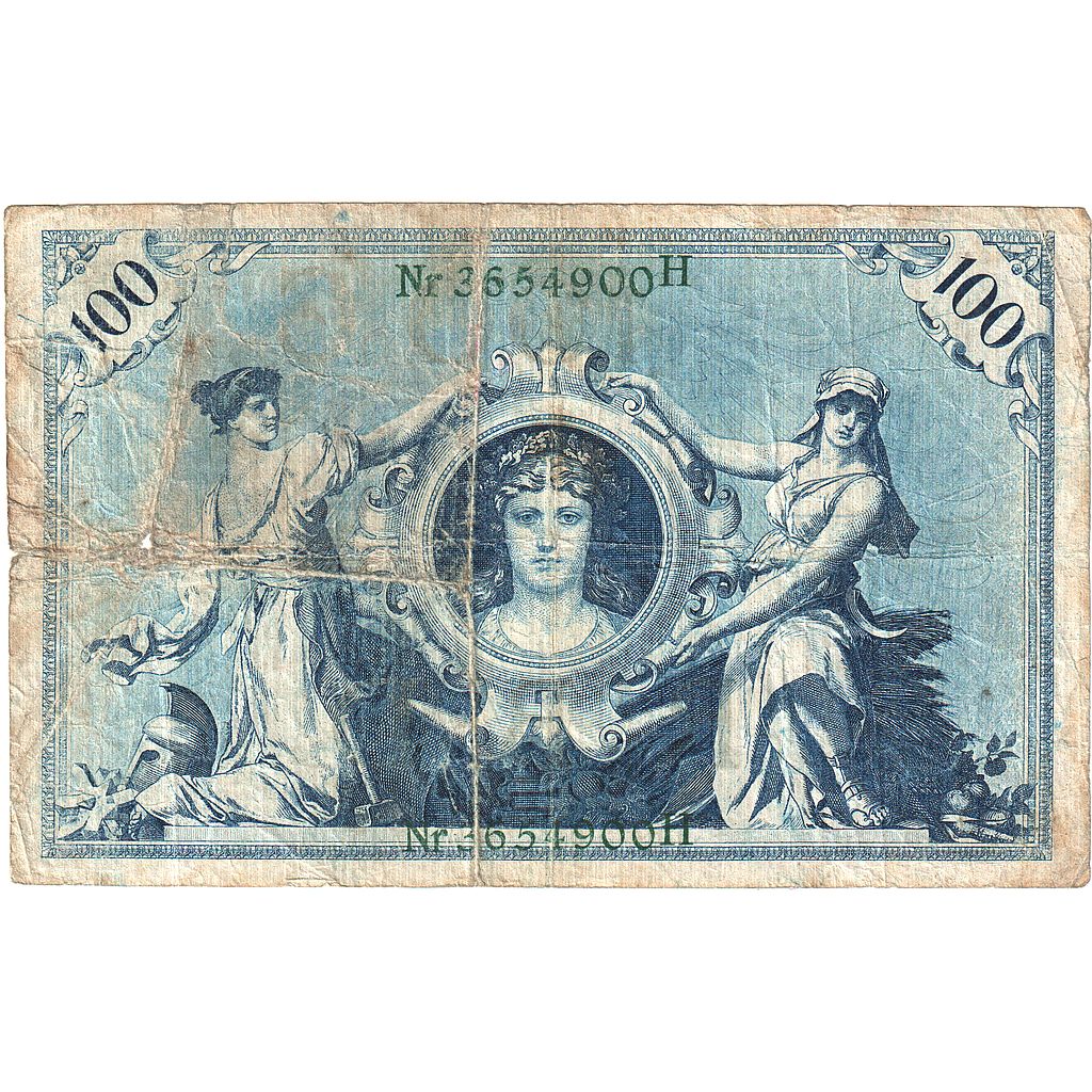 Banknote, Germany, 100 Mark, 1908, 1908-02-07, KM:34, VG(8-10)