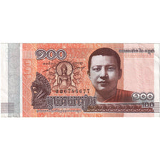 Geldschein, Kambodscha, 100 Riels, 2014, 2014, SS+