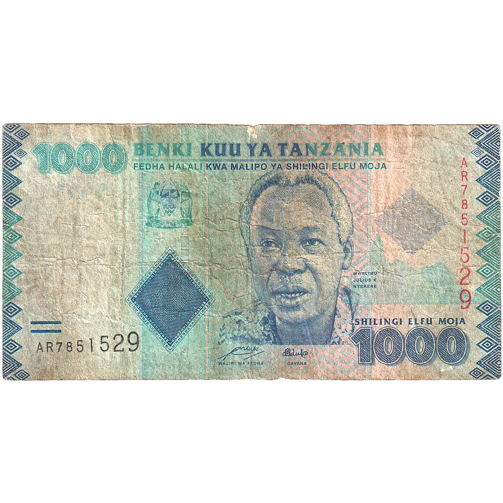 Billet, Tanzanie, 1000 Shilingi, 2010, KM:41, TB