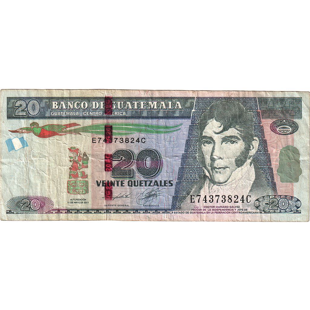 Billet, Guatemala, 20 Quetzales, 2011, 2011-05-11, TTB