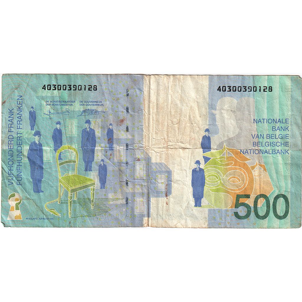 Belgio, 500 Francs, Undated (1998), MB