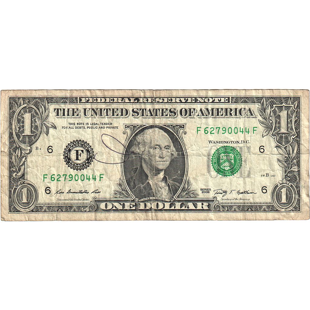 Banconote, Stati Uniti, One Dollar, 2009, San Francisco, KM:4922, MB+