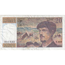 Francia, 20 Francs, Debussy, 1988, V.023, MBC, Fayette:66.9, KM:151c