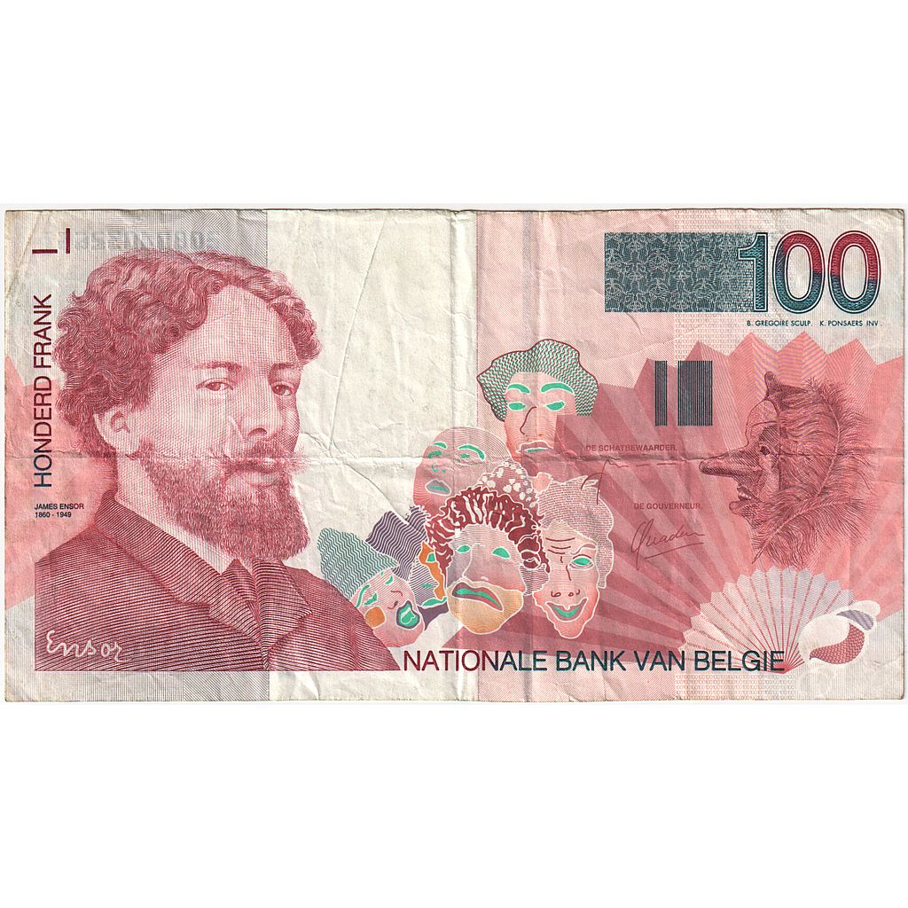 Biljet, België, 100 Francs, Undated (1995-2001), KM:147, TTB