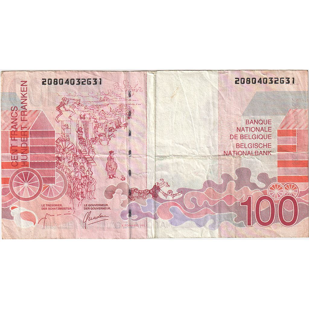 Biljet, België, 100 Francs, Undated (1995-2001), KM:147, TTB