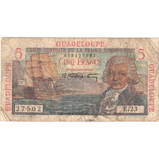 Guadalupe, 5 Francs, Undated (1947), E.23, B+, KM:31