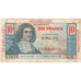 Guadalupe, 10 Francs, D.10, Colbert, MB+