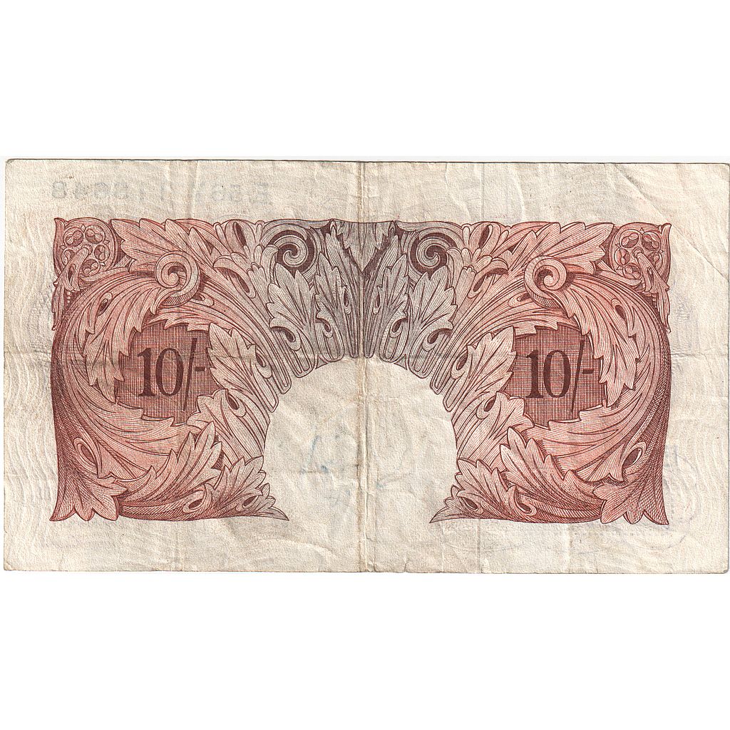 Banconote, Gran Bretagna, 10 Shillings, 1948, KM:368b, MB+