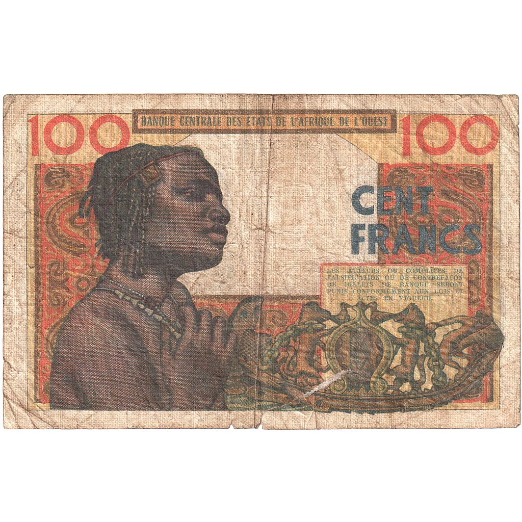Biljet, West Afrikaanse Staten, 100 Francs, 1961, 1961-03-20, KM:701Kb, TB
