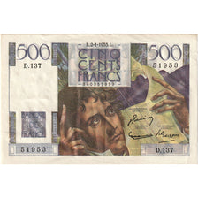 Frankreich, 500 Francs, Chateaubriand, 1953, D.137, VZ, Fayette:34.11, KM:129c