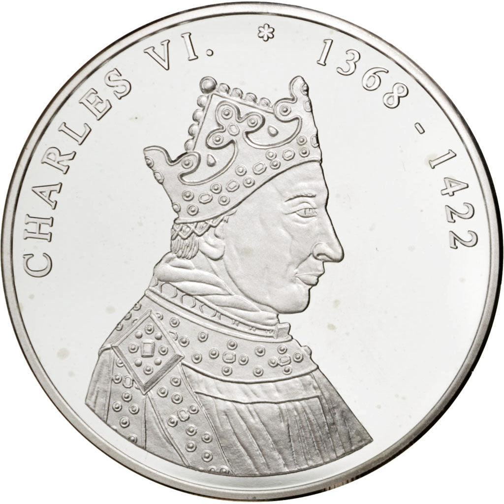 France, Medal, Charles VI, Silver, MS(65-70)