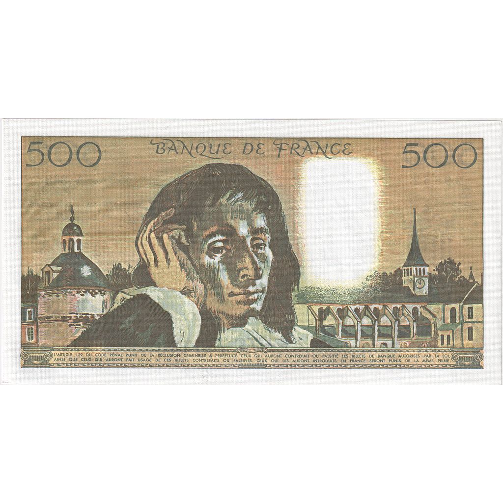 Francia, 500 Francs, Pascal, 1992, V.368 99852, SPL+, Fayette:71.49, KM:156i
