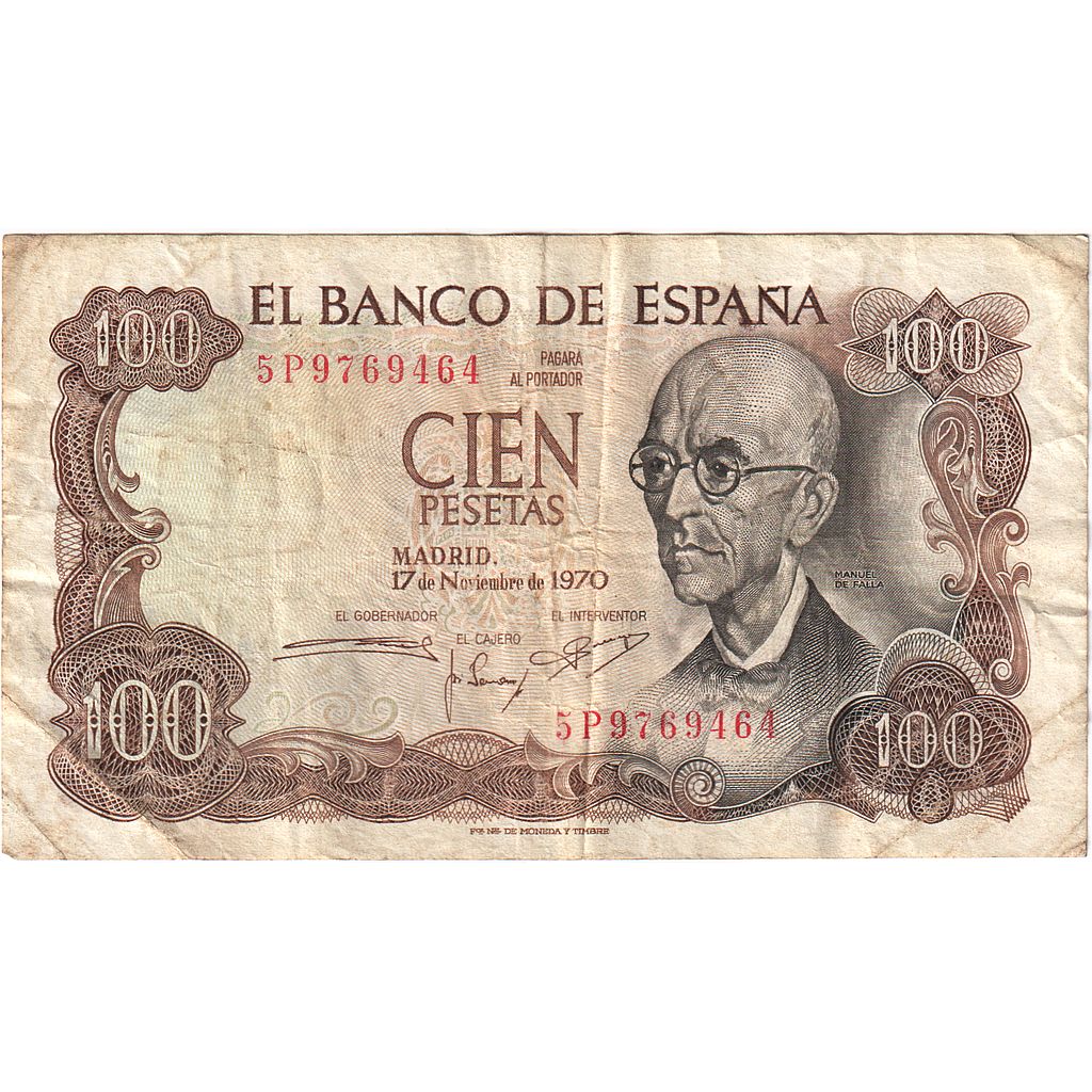 Spanien, 100 Pesetas, 1970-11-17, S+