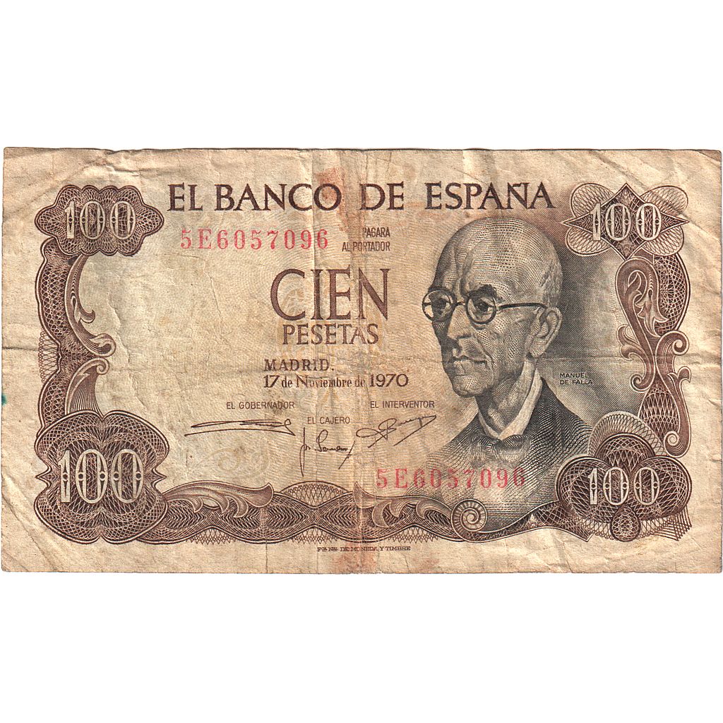 Spanien, 100 Pesetas, 1970, 1970-11-17, KM:152a, S