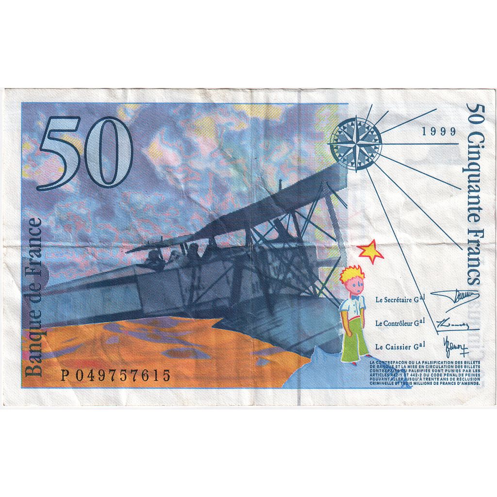 Frankrijk, 50 Francs, St Exupéry, P049757615, TTB
