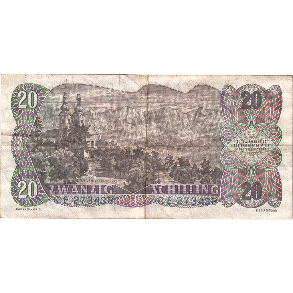 20 Schilling, 1956, Austria, 1956-07-02, KM:136a, MBC