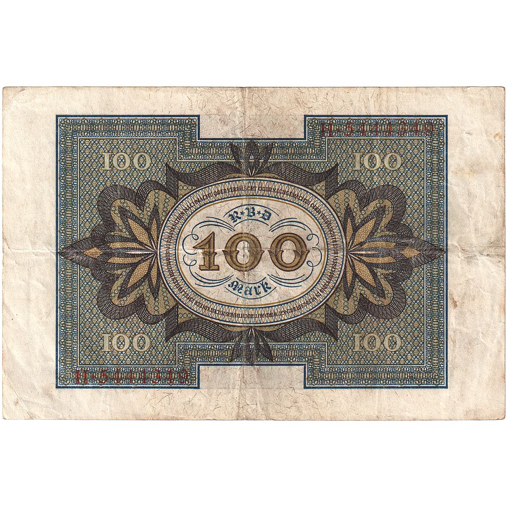Niemcy, 100 Mark, 1920, 1920-11-01, KM:69a, AU(50-53)