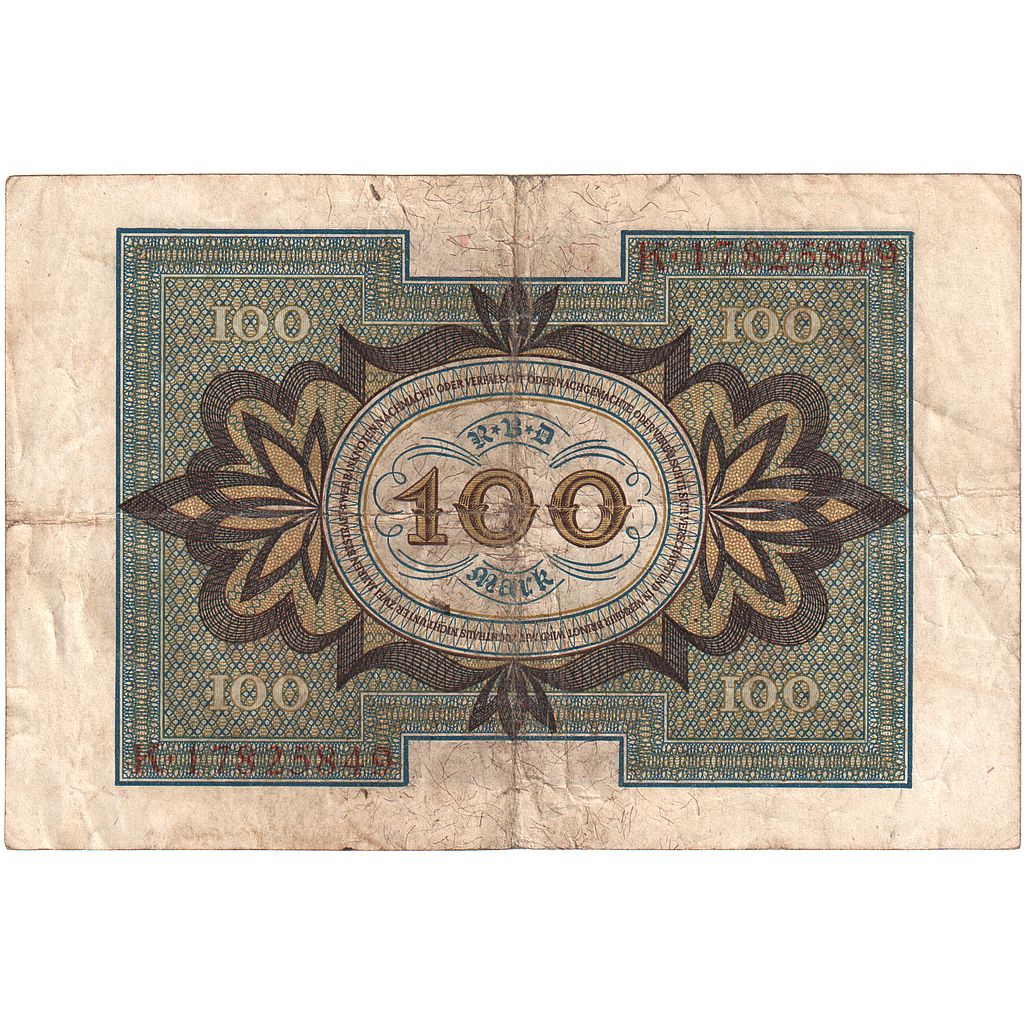 100 Mark, 1920, Alemania, 1920-11-01, KM:69b, MBC