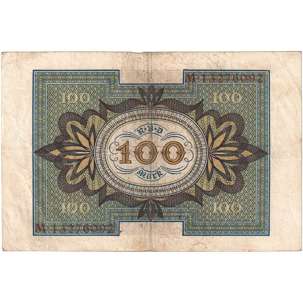 100 Mark, 1920, Alemania, 1920-11-01, KM:69b, MBC+