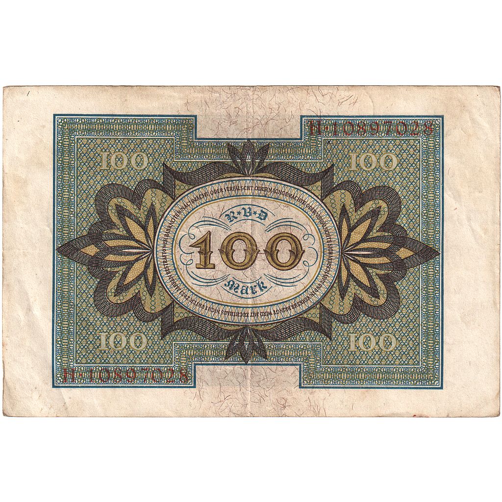 Allemagne, 100 Mark, 1920, 1920-11-01, KM:69b, SUP