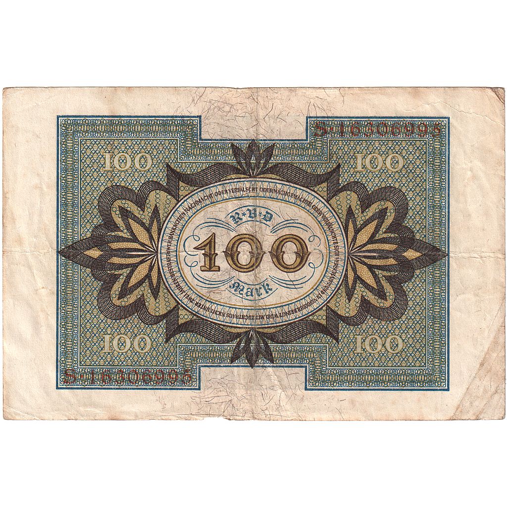 Allemagne, 100 Mark, 1920, 1920-11-01, KM:69b, TB+