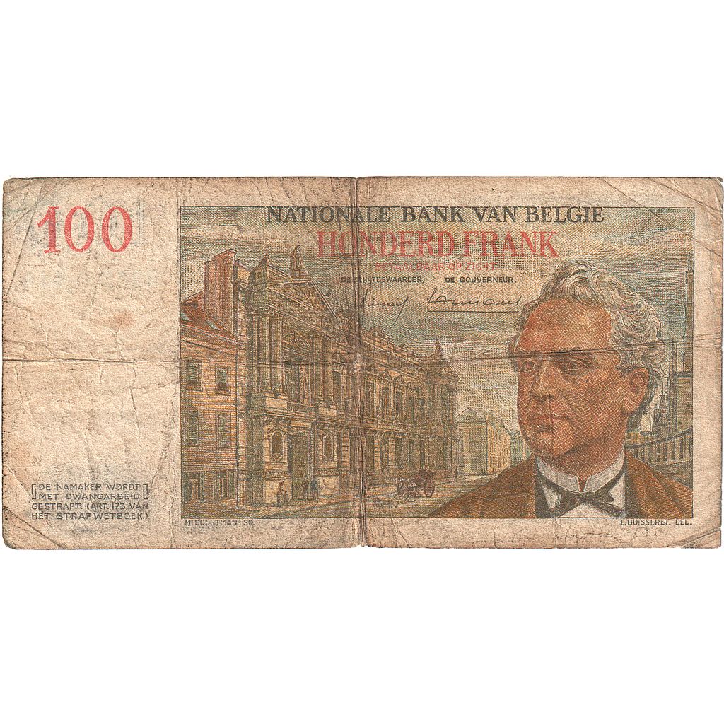 Belgia, 100 Francs, VF(20-25)