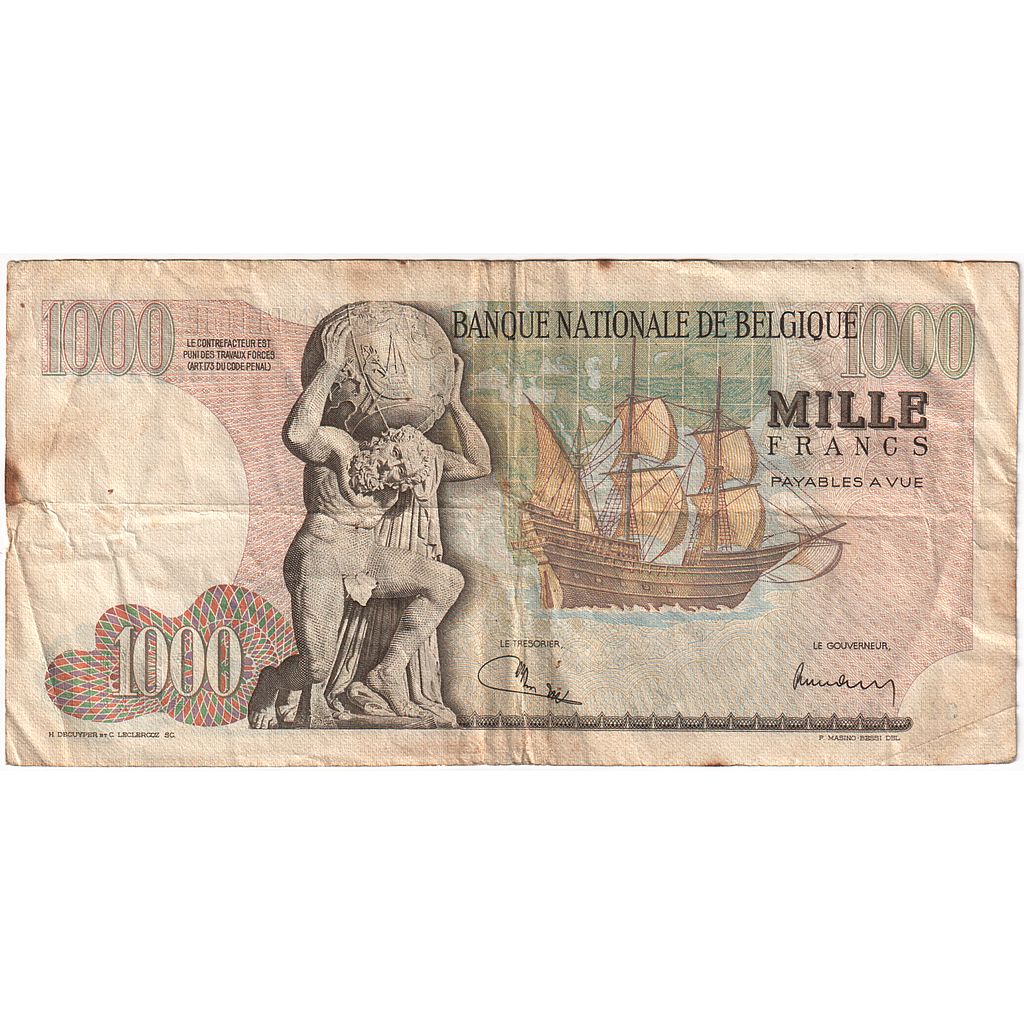 Belgien, 1000 Francs, 1973-01-15, S