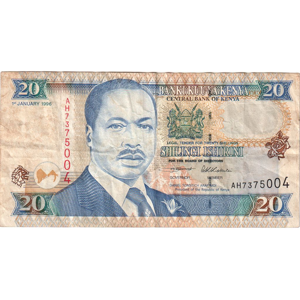 Kenya, 20 Shillings, 1996, 1996-01-01, KM:35a2, BB