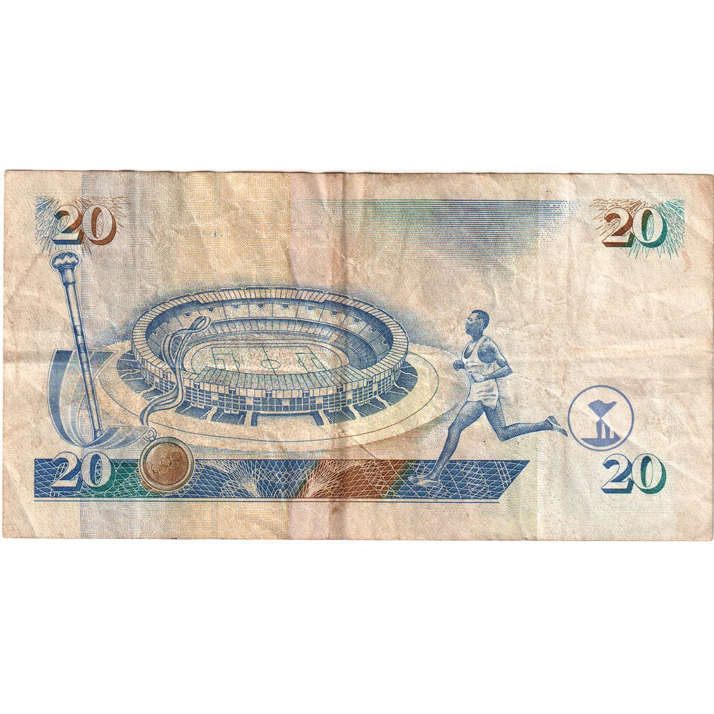 Kenya, 20 Shillings, 1996, 1996-01-01, KM:35a2, BB