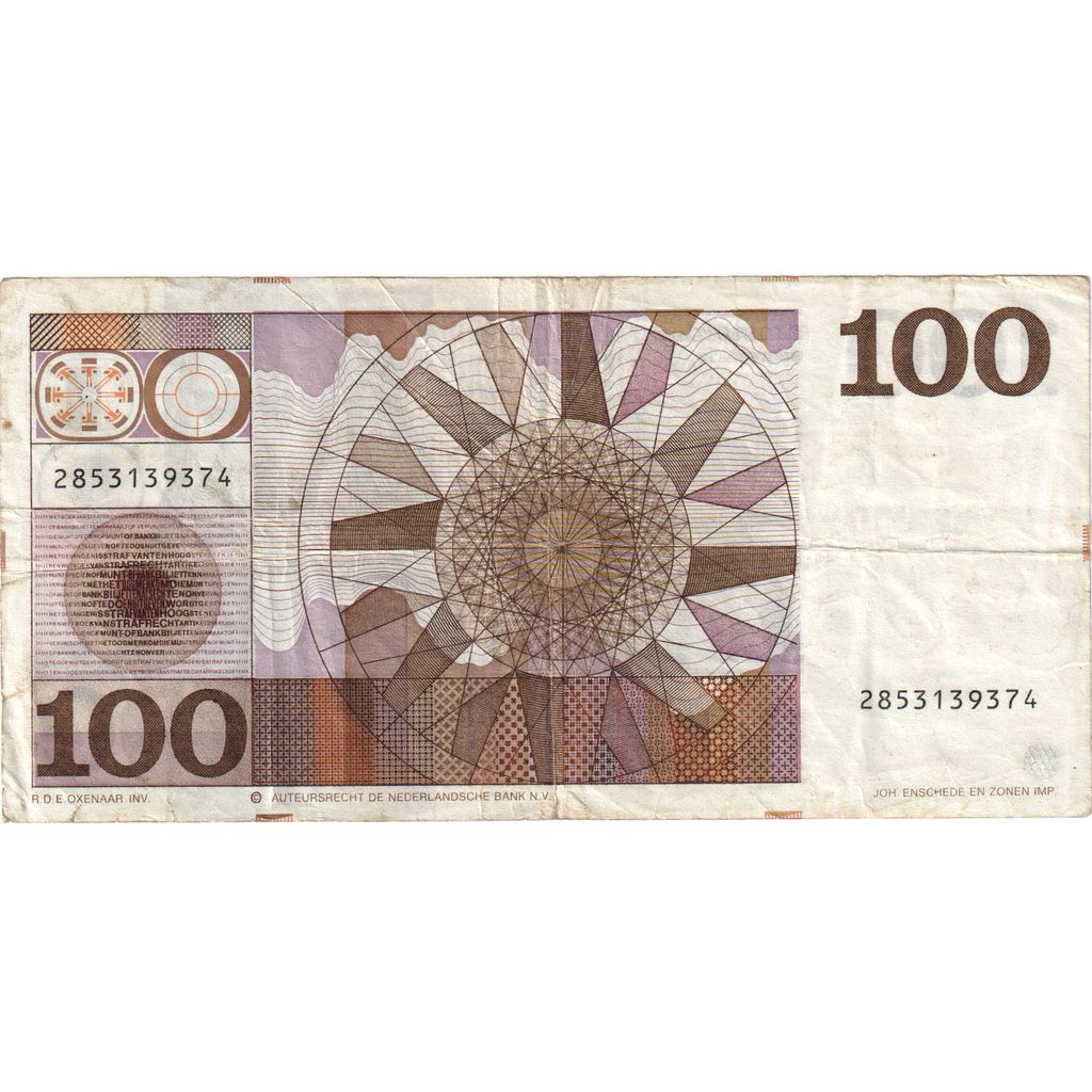 Netherlands, 100 Gulden, 1970, 1970-05-14, KM:93a, VF(30-35)