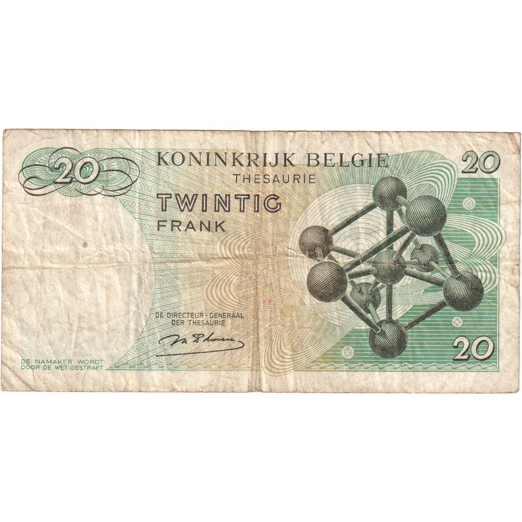België, 20 Francs, 1964, 1964-06-15, KM:138, TB