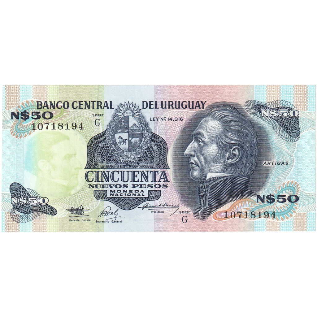Banconote, Uruguay, 100 Nuevos Pesos, KM:62c, FDS