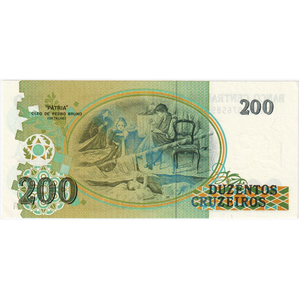 Brésil, 200 Cruzeiros, 1990, UNdated (1990), KM:229, NEUF
