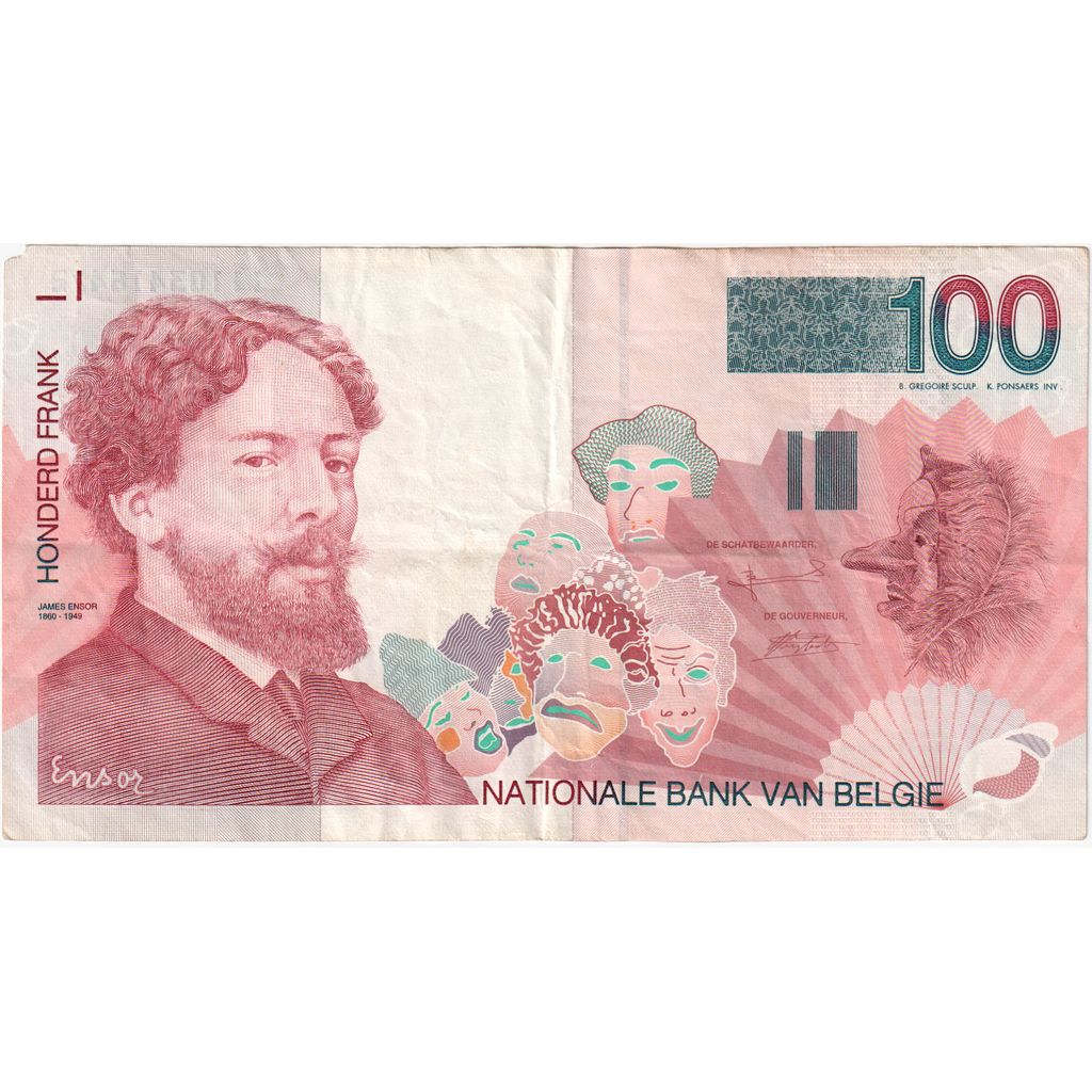 Belgium, 100 Francs, Undated (1995-2001), KM:147, VF(30-35)